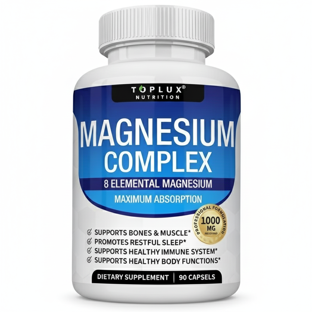 Premium Magnesium Complex Supplement - 1000mg of 8 Essential Magnesium Forms, 90 Capsules for Optimal Health