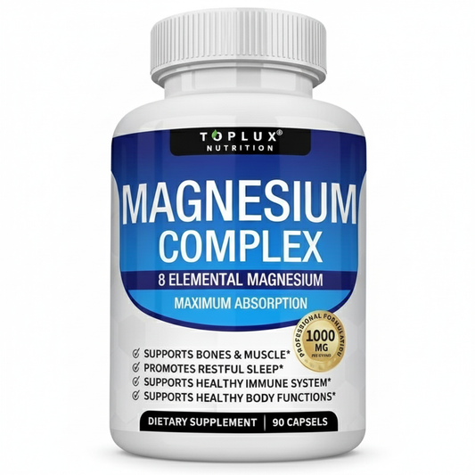 Premium Magnesium Complex Supplement - 1000mg of 8 Essential Magnesium Forms, 90 Capsules for Optimal Health